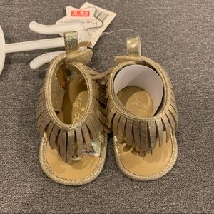 ☀️ 3/$15 Rising Star Gold Metallic Fringe Sandal